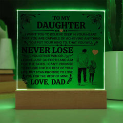 To My Daughter Promise – Acrylic Square - Baker's General Store