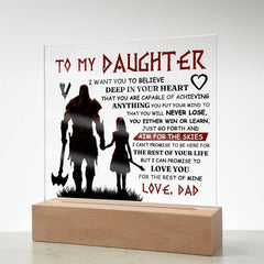 To My Daughter Skies – Acrylic Square - Baker's General Store