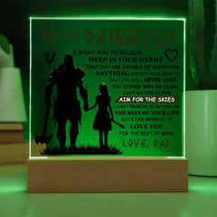 To My Daughter Skies – Acrylic Square - Baker's General Store