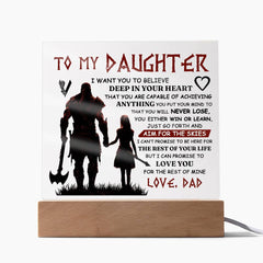 To My Daughter Skies – Acrylic Square - Baker's General Store