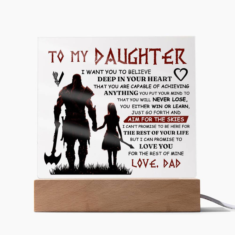 To My Daughter Skies – Acrylic Square - Baker's General Store