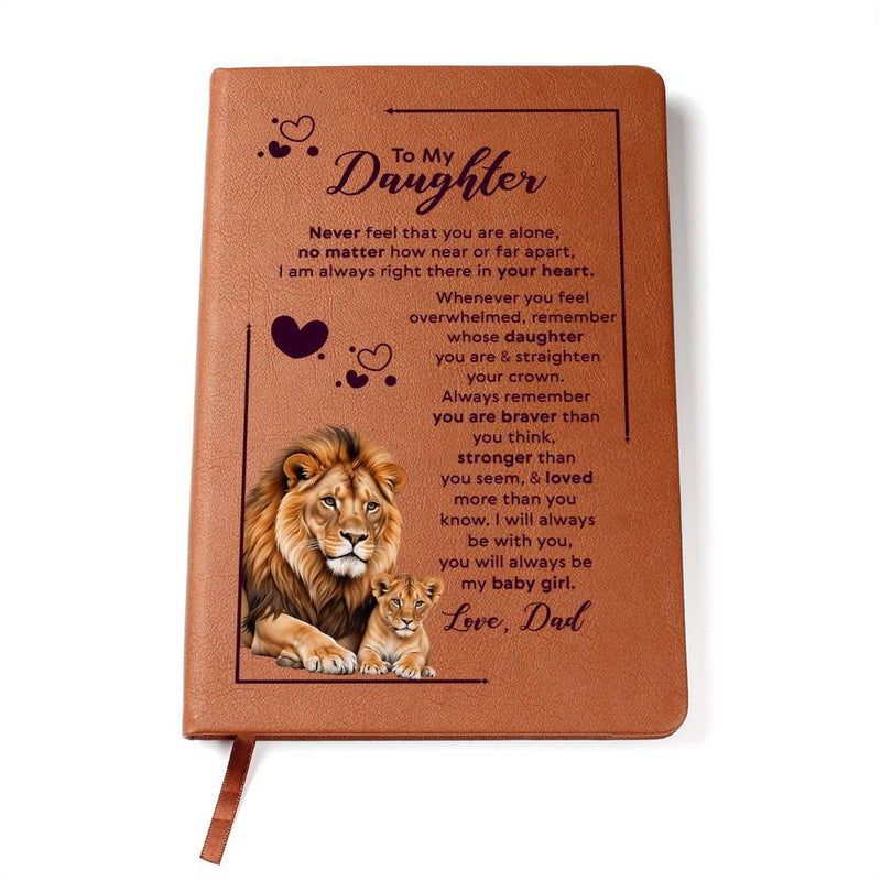 To My Daughter Your Crown – Leather Journal - Baker's General Store