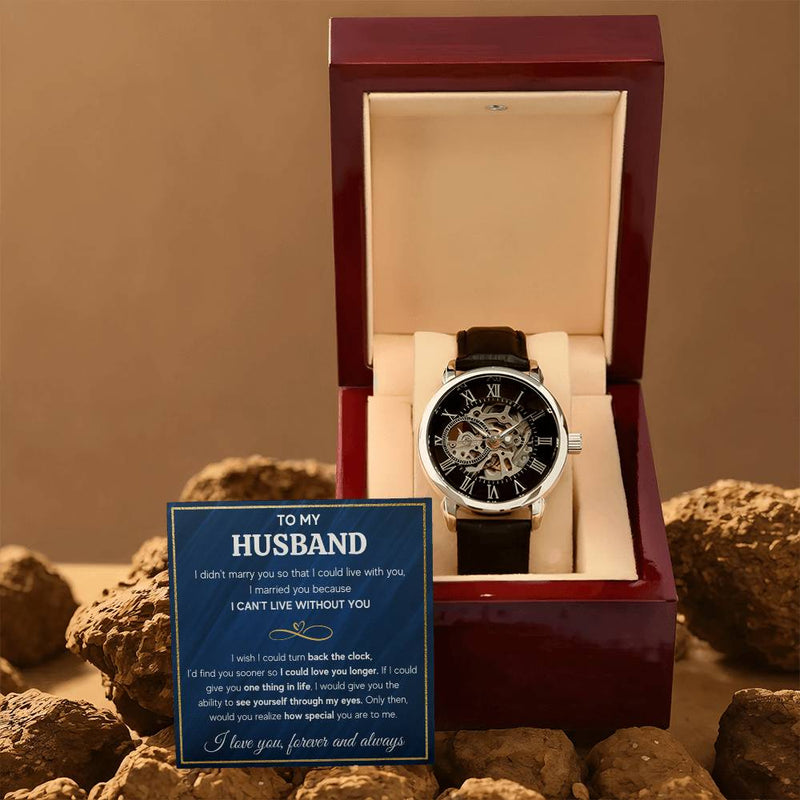 To My Husband Eyes – Openwork Watch - Baker's General Store