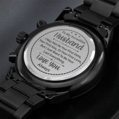 To My Husband Your Last Everything (Charcoal Black) – Men's Watch - Baker's General Store
