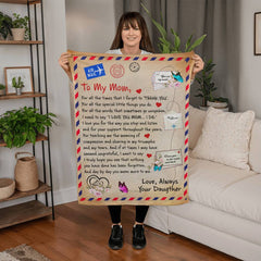 To My Mom Thank You – Coral Fleece Blanket - Baker's General Store