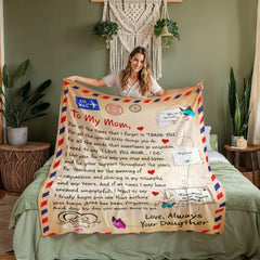 To My Mom Thank You – Coral Fleece Blanket - Baker's General Store