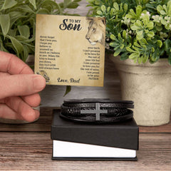 To My Son - Cross Bracelet - Baker's General Store