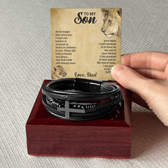 To My Son - Cross Bracelet - Baker's General Store