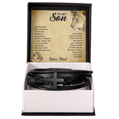 To My Son - Cross Bracelet - Baker's General Store
