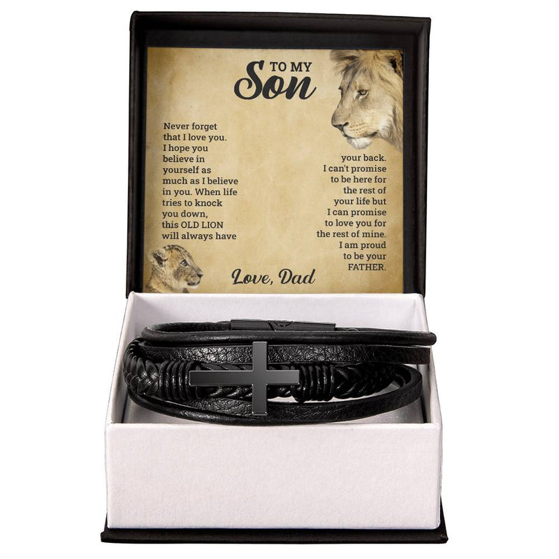 To My Son - Cross Bracelet - Baker's General Store