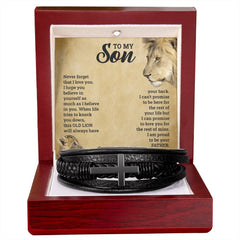 To My Son - Cross Bracelet - Baker's General Store