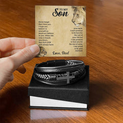 To My Son - Cross Bracelet - Baker's General Store