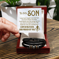 To My Son - Mens Leather Bracelet - Baker's General Store