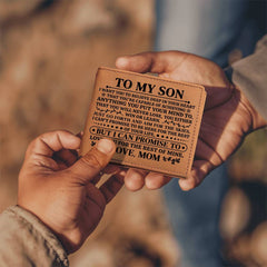 To My Son Promise (Black) – Leather Wallet - Baker's General Store