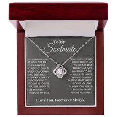 To My Soulmate - Love Knot Necklace - Baker's General Store