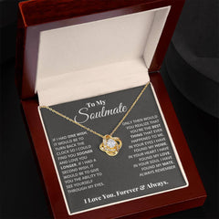 To My Soulmate - Love Knot Necklace - Baker's General Store