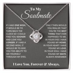 To My Soulmate - Love Knot Necklace - Baker's General Store