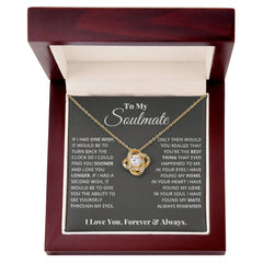 To My Soulmate - Love Knot Necklace - Baker's General Store