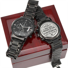 To My Soulmate Turn Back the Clock (Charcoal Black) – Men's Watch - Baker's General Store