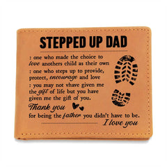 To My Stepdad Gift of Life – Leather Wallet - Baker's General Store