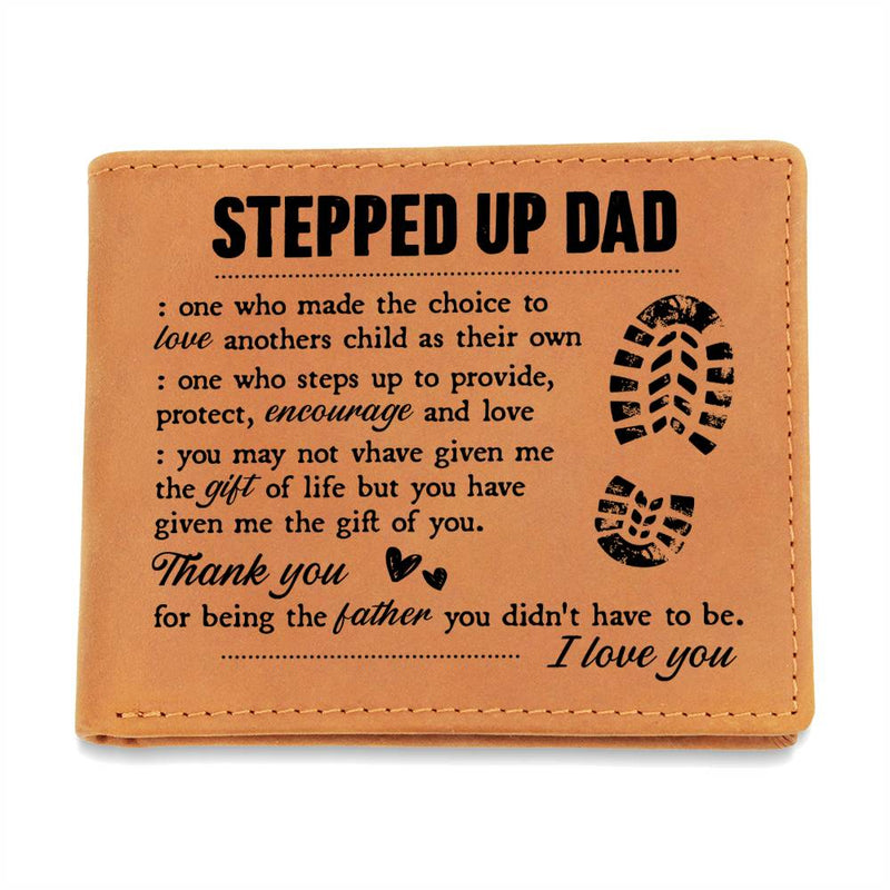 To My Stepdad Gift of Life – Leather Wallet - Baker's General Store