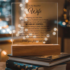 To My Wife Fate – Acrylic Square - Baker's General Store