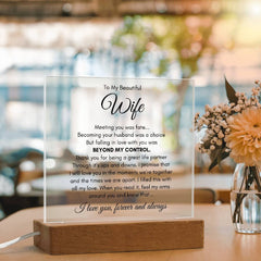To My Wife Fate – Acrylic Square - Baker's General Store