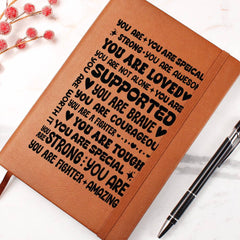 You Are a Fighter – Leather Journal - Baker's General Store