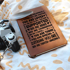 You Are a Fighter – Leather Journal - Baker's General Store