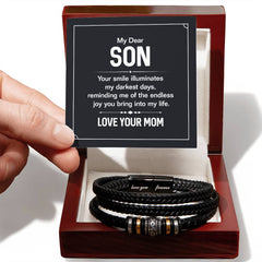 Your Smile - Mens Leather Bracelet - Baker's General Store